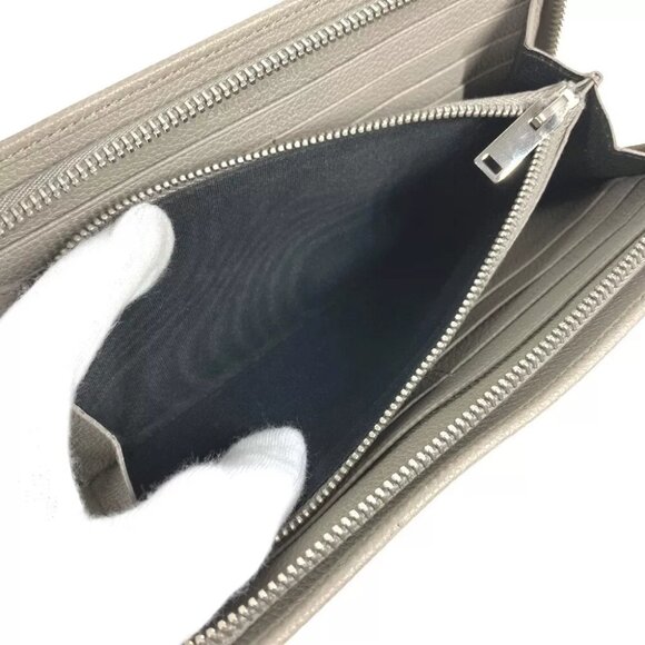 AUTHENTICITY GUARANTEED SAINT LAURENT PARIS Long wallet logo Zip Around - Picture 9 of 13